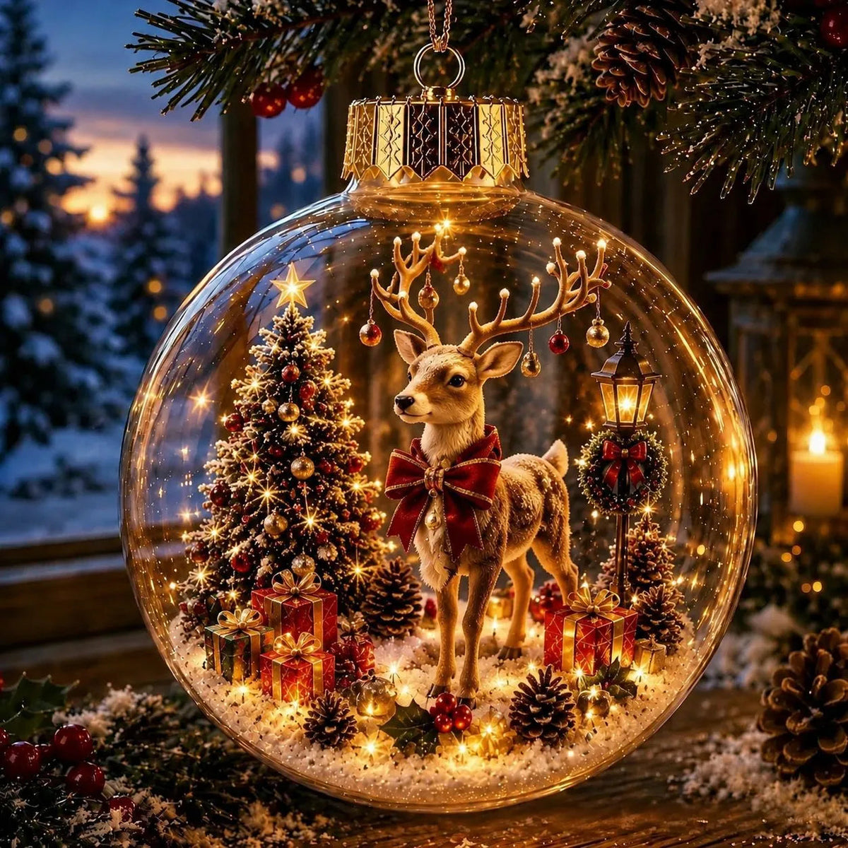 🔥LAST DAY 50% OFF - 🎄Glowing Christmas Ornament – A Tiny Winter World in Your Hands