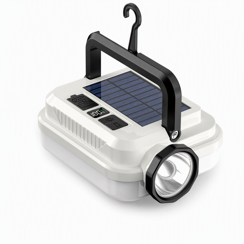 ๐๏ธ 3-in-1 Solar Camping Lantern โ Dual Light & Emergency Power Bank