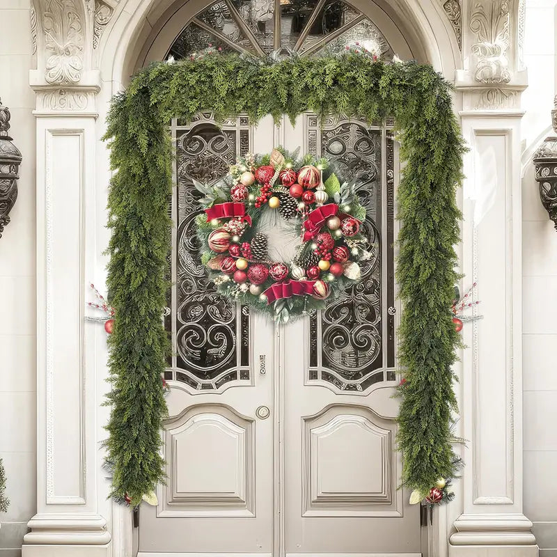 6FT Real Touch Cedar Garland 2-Pack | Christmas Mantel Decor