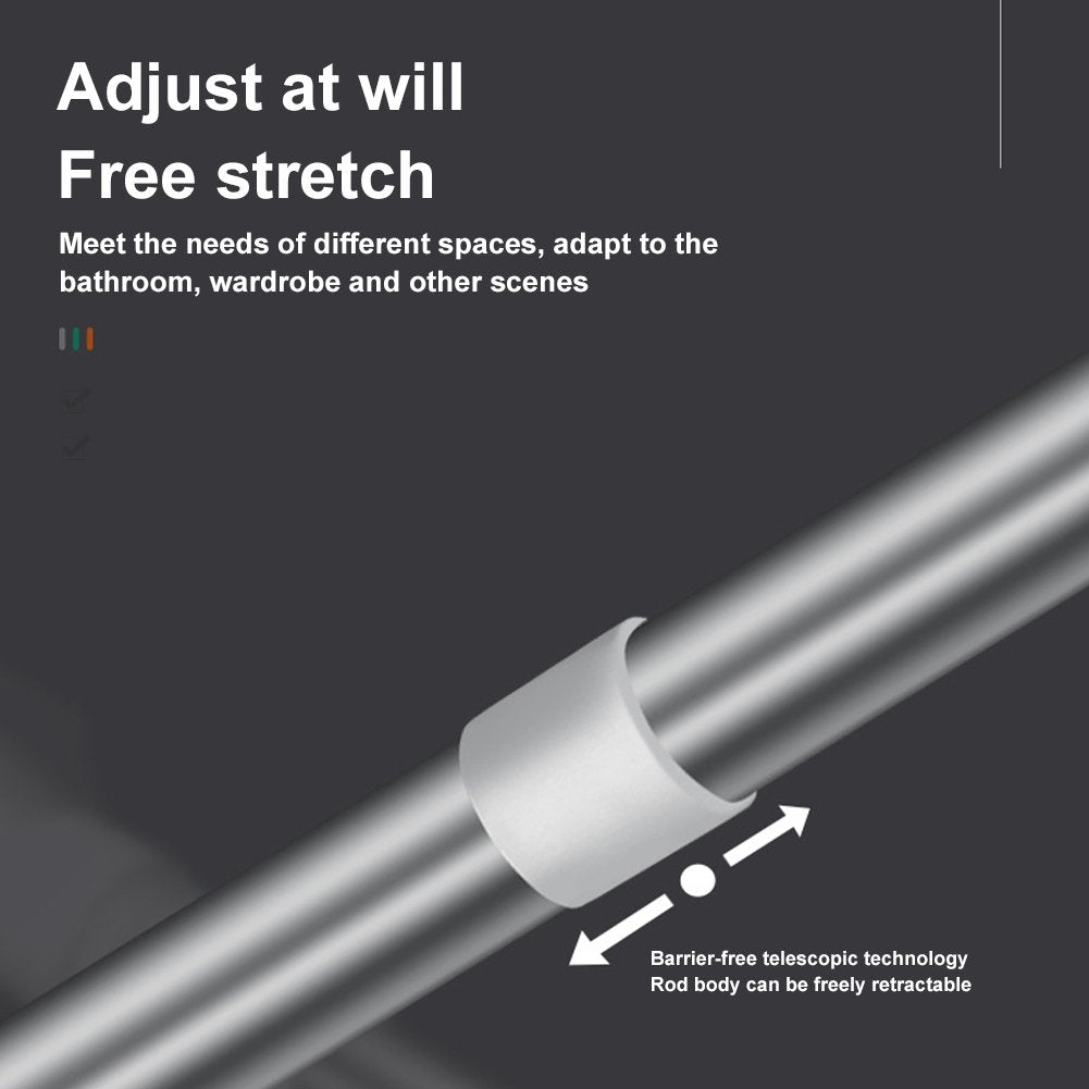 🛠️❌Drill-Free Adjustable Tension Rod – No Holes, No Damage, Instant Install