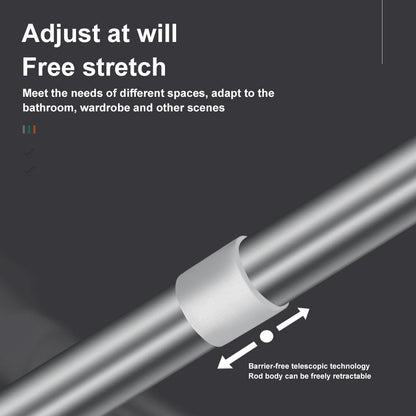 🛠️❌Drill-Free Adjustable Tension Rod – No Holes, No Damage, Instant Install