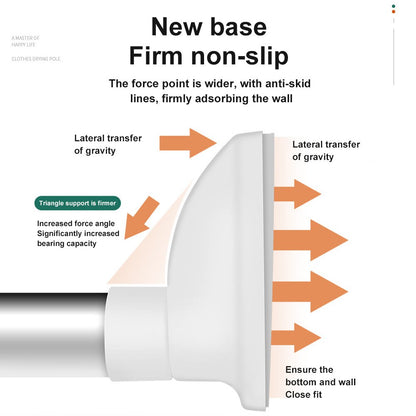 🛠️❌Drill-Free Adjustable Tension Rod – No Holes, No Damage, Instant Install
