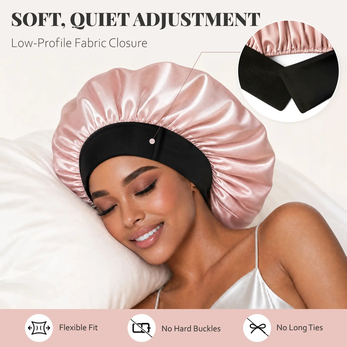 Hair Bonnet for Sleeping Double Layer Satin Bonnets 😴