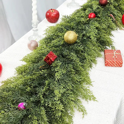 6FT Real Touch Cedar Garland 2-Pack | Christmas Mantel Decor