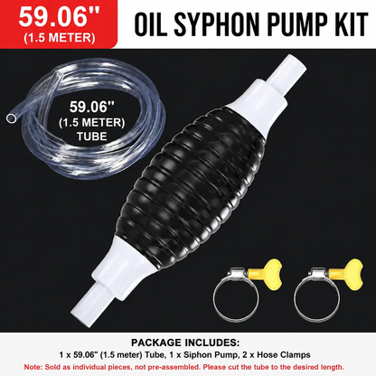 ⛽Manual Siphon Pump Kit,Liquid Transfer Pump for Fuel Water Oil, Car Boat Motorcycle
