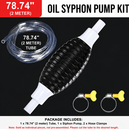 ⛽Manual Siphon Pump Kit,Liquid Transfer Pump for Fuel Water Oil, Car Boat Motorcycle