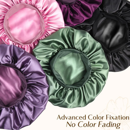 Hair Bonnet for Sleeping Double Layer Satin Bonnets 😴