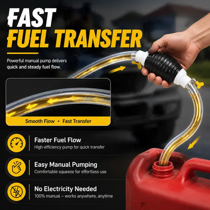 ⛽Manual Siphon Pump Kit,Liquid Transfer Pump for Fuel Water Oil, Car Boat Motorcycle