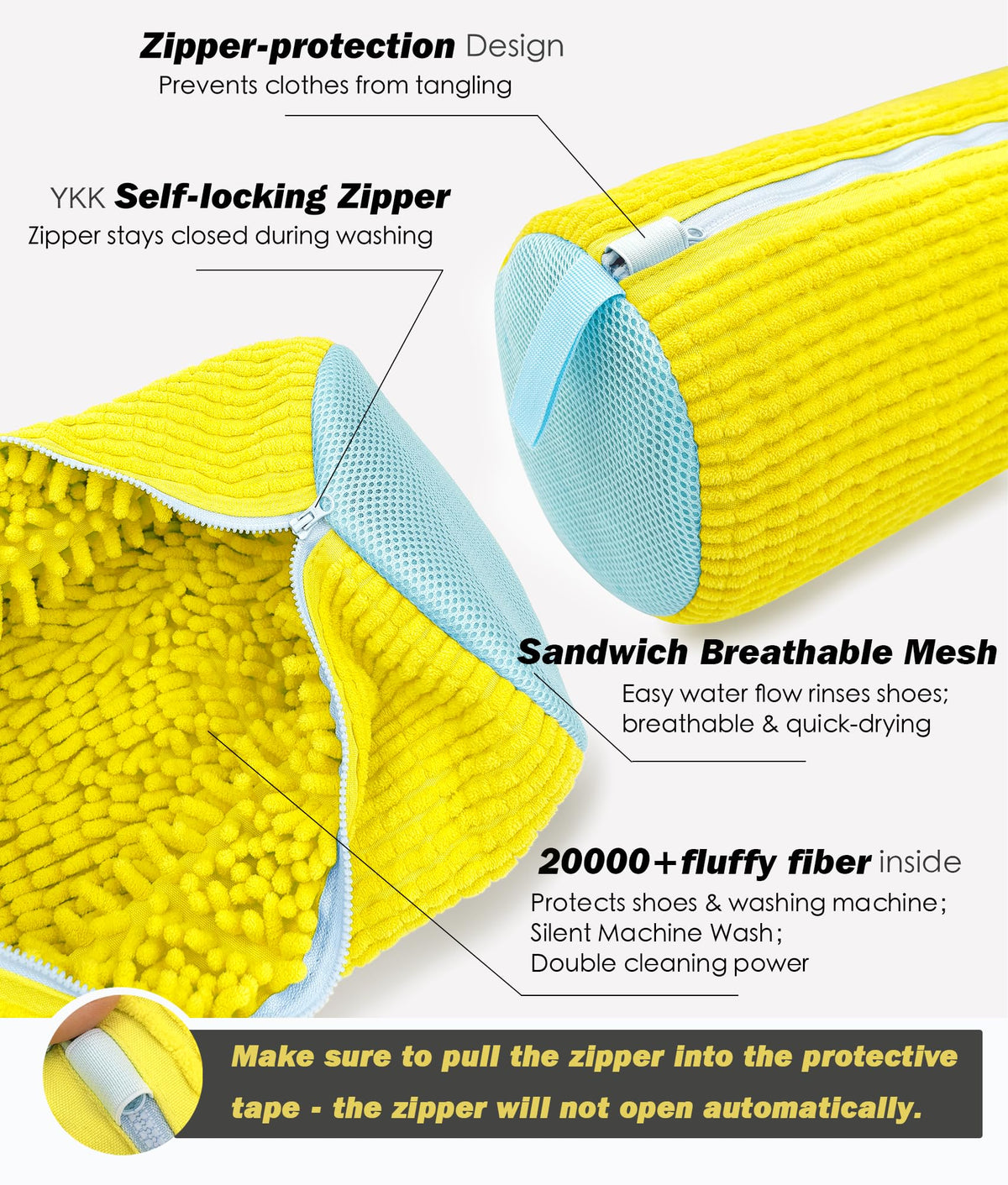 🔥Last Day 50% OFF - Microfiber Shoe Washing Machine Bag for Sneakers