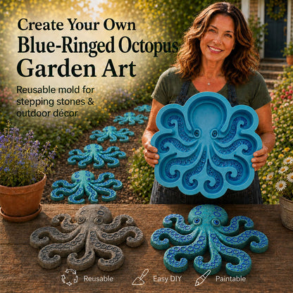 🌊 Reusable Ocean Theme Garden Art Mold – Make Your Garden Truly One of a Kind