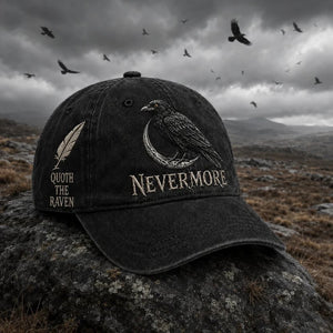 🐦‍⬛🧢 Nevermore Raven Vintage Cap | Gothic Bird Lover Hat