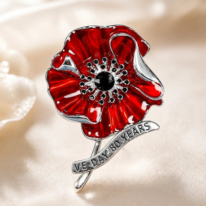 🎁VE Day 80 Poppy Brooch | Limited Edition Anniversary Keepsake