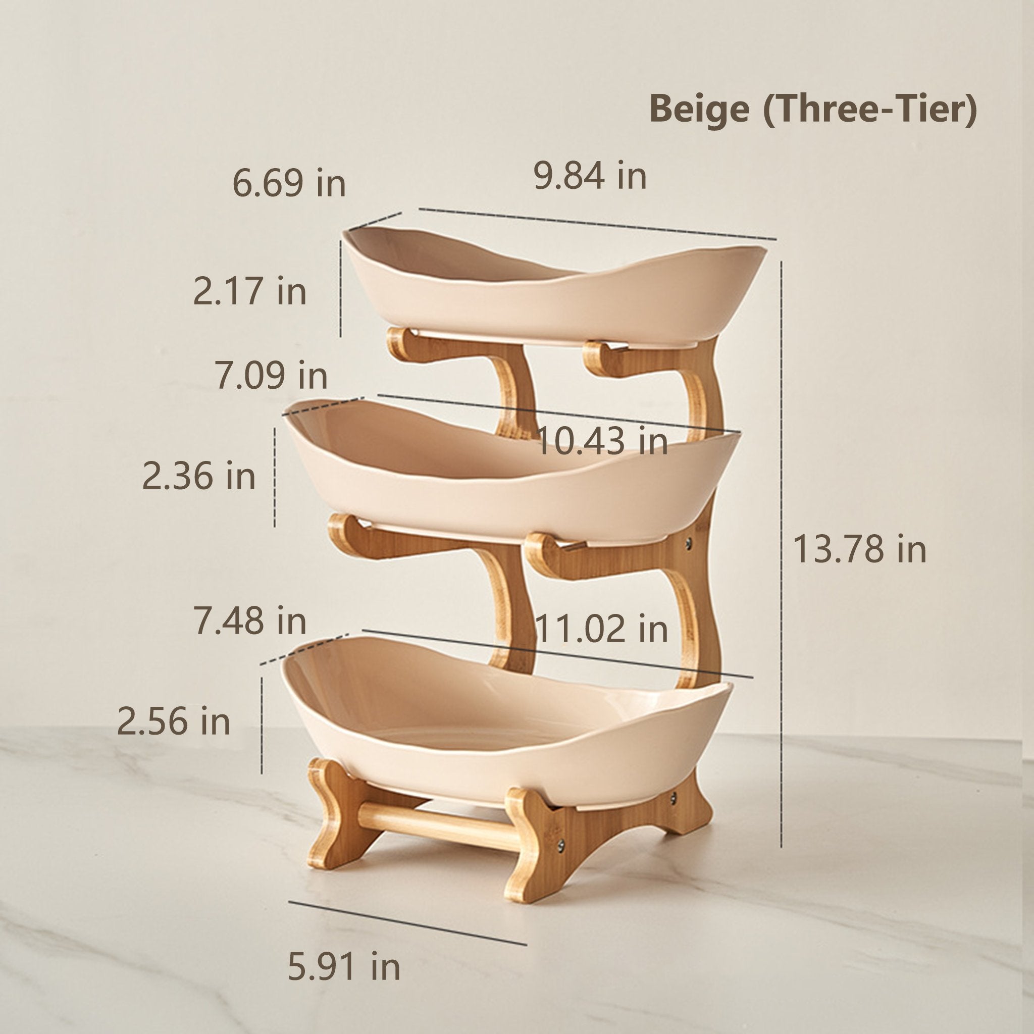 🍓2-Tier / 3-Tier Fruit Basket. Countertop Fruit Bowl(Includes Stand