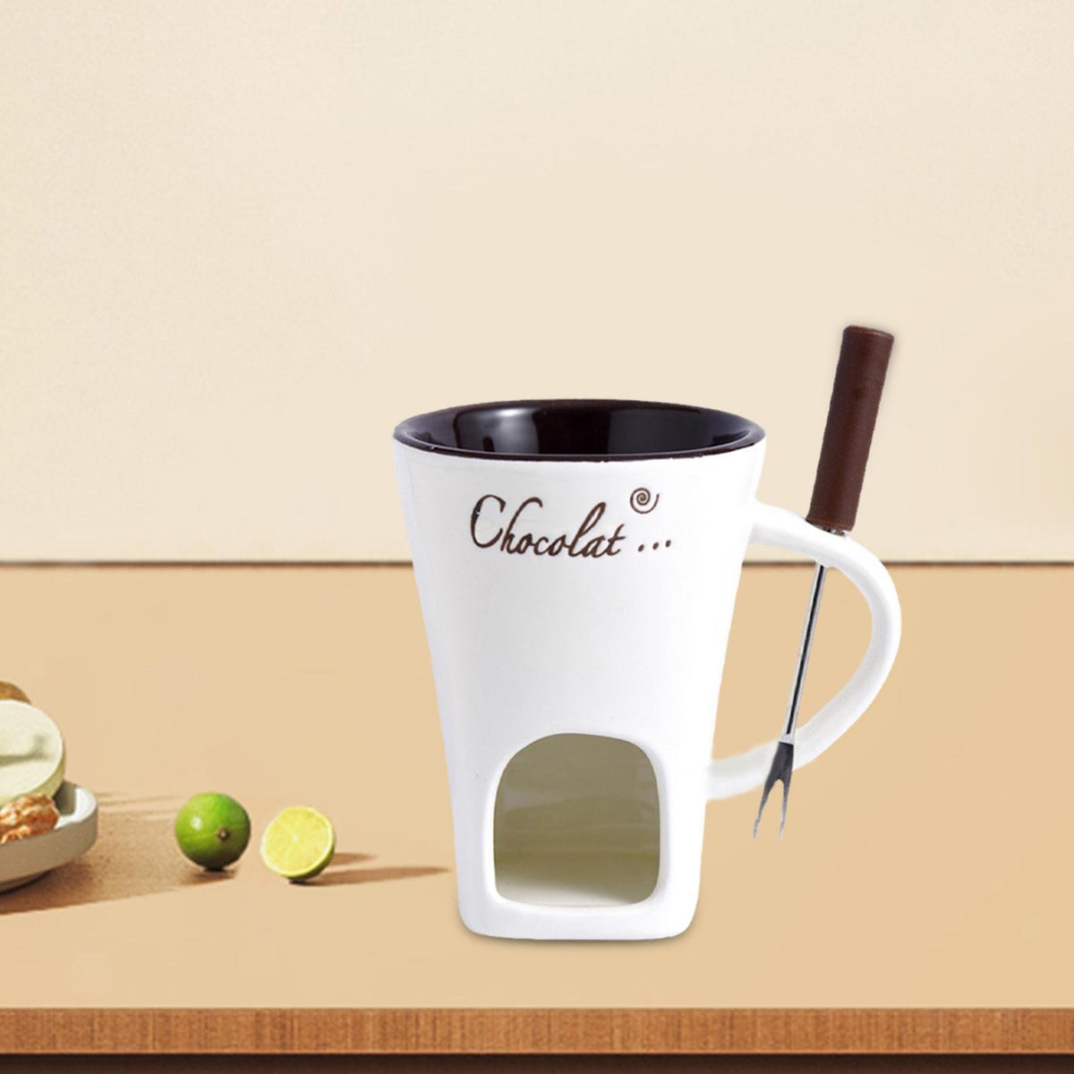 Multi-Functional Ceramic Fondue Mug