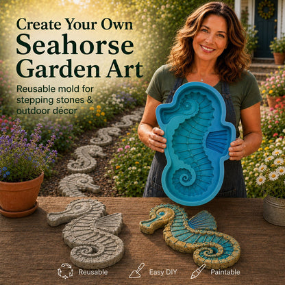 🌊 Reusable Ocean Theme Garden Art Mold – Make Your Garden Truly One of a Kind