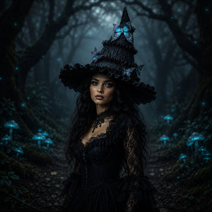 🦋 🧙Mystical Butterfly Witch Hat – 🖤Enchant Your Halloween Look(📦Buy 2 Free Shipping)