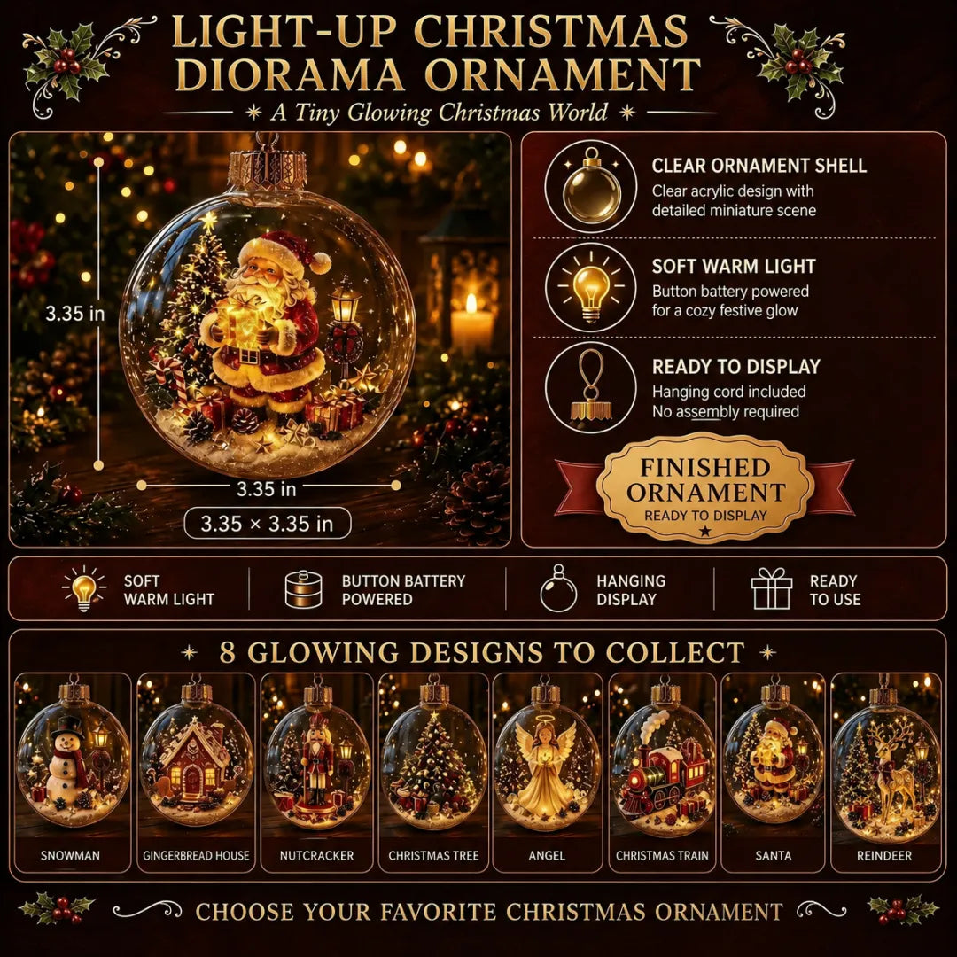🔥LAST DAY 50% OFF - 🎄Glowing Christmas Ornament – A Tiny Winter World in Your Hands