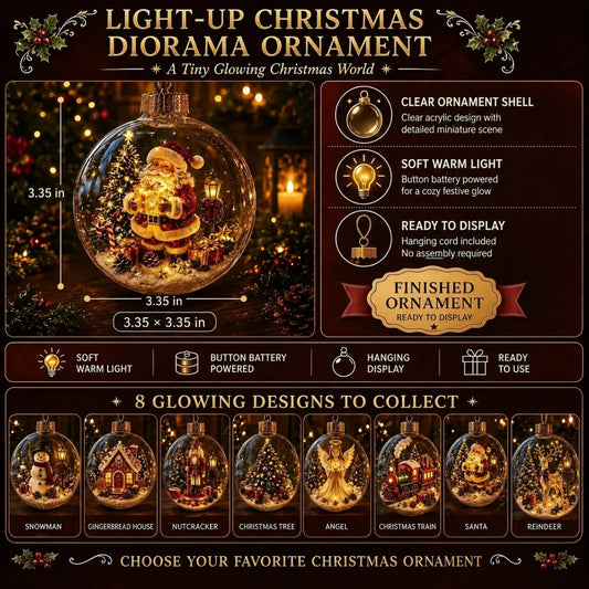 🔥LAST DAY 50% OFF - 🎄Glowing Christmas Ornament – A Tiny Winter World in Your Hands