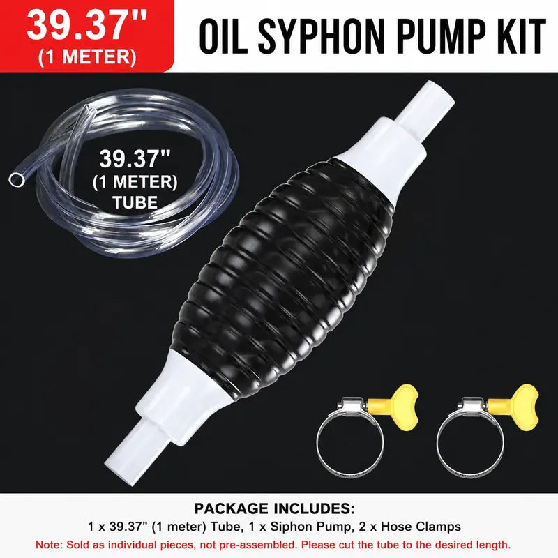 ⛽Manual Siphon Pump Kit,Liquid Transfer Pump for Fuel Water Oil, Car Boat Motorcycle