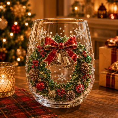 🎅✨Magical Christmas 3D Glass Cup Collection – Santa, Reindeer, Snowman & Christmas Tree