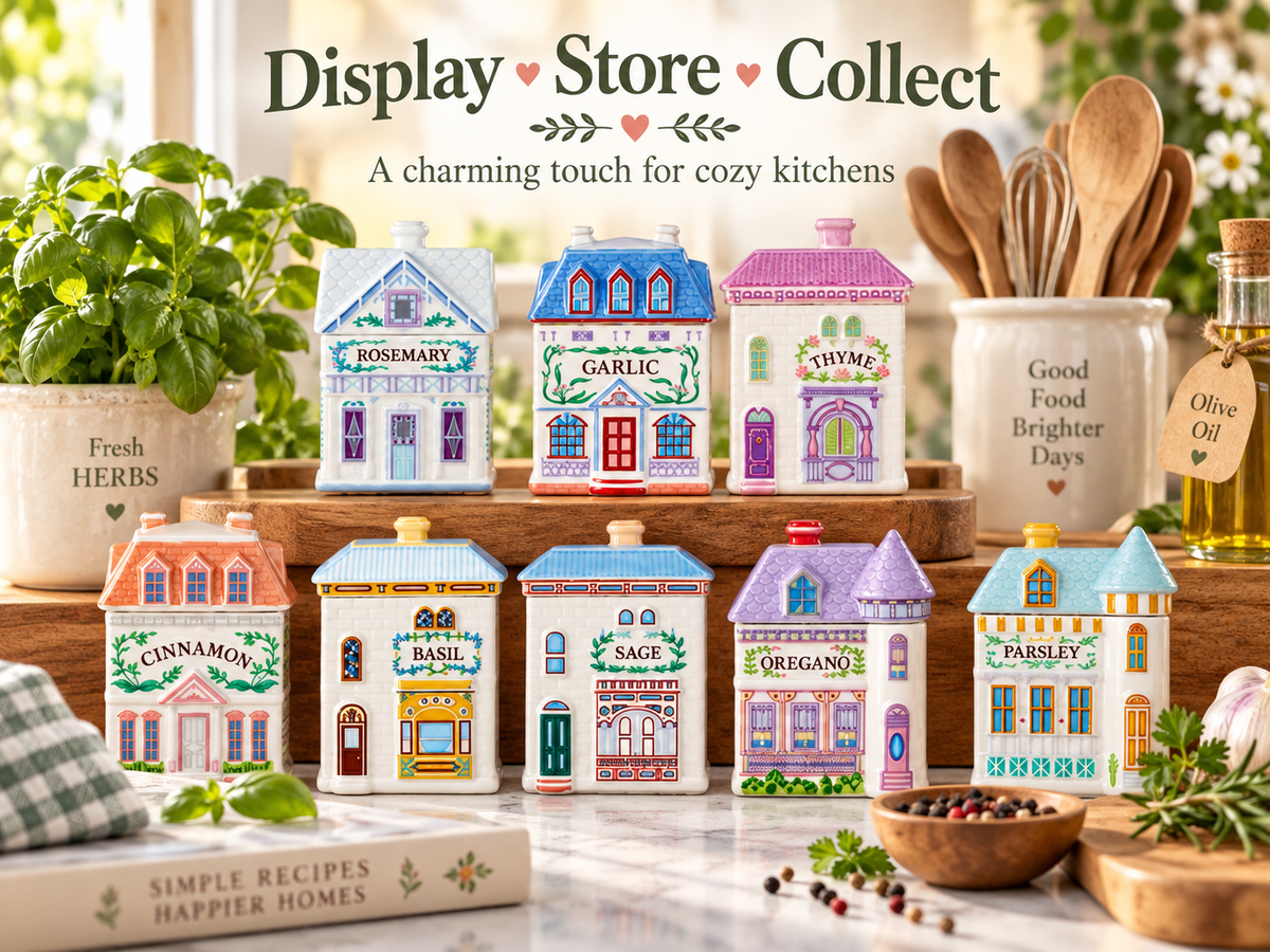 Dollhouse Miniature Spice Village Jar Set