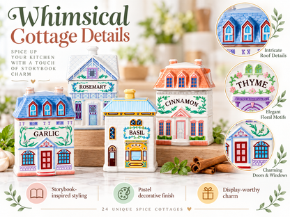 Dollhouse Miniature Spice Village Jar Set