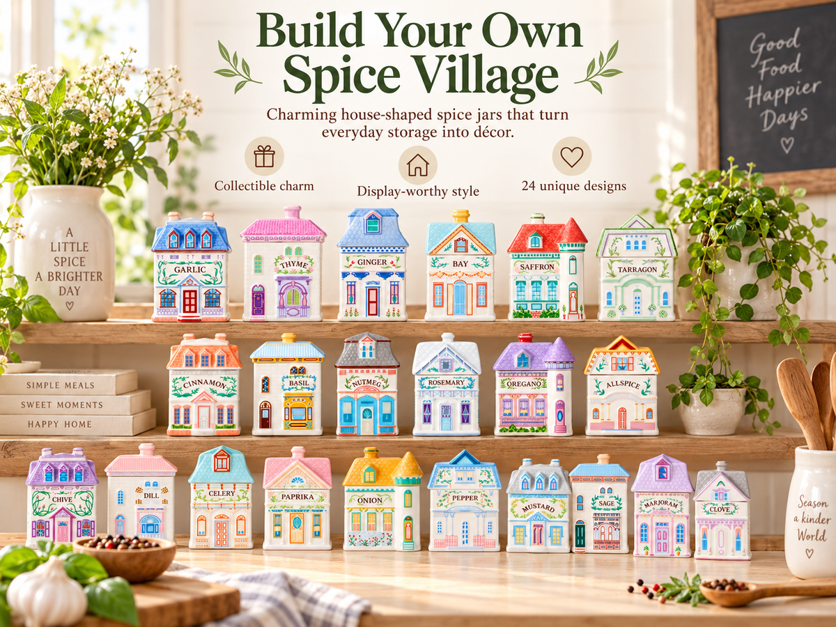 Dollhouse Miniature Spice Village Jar Set