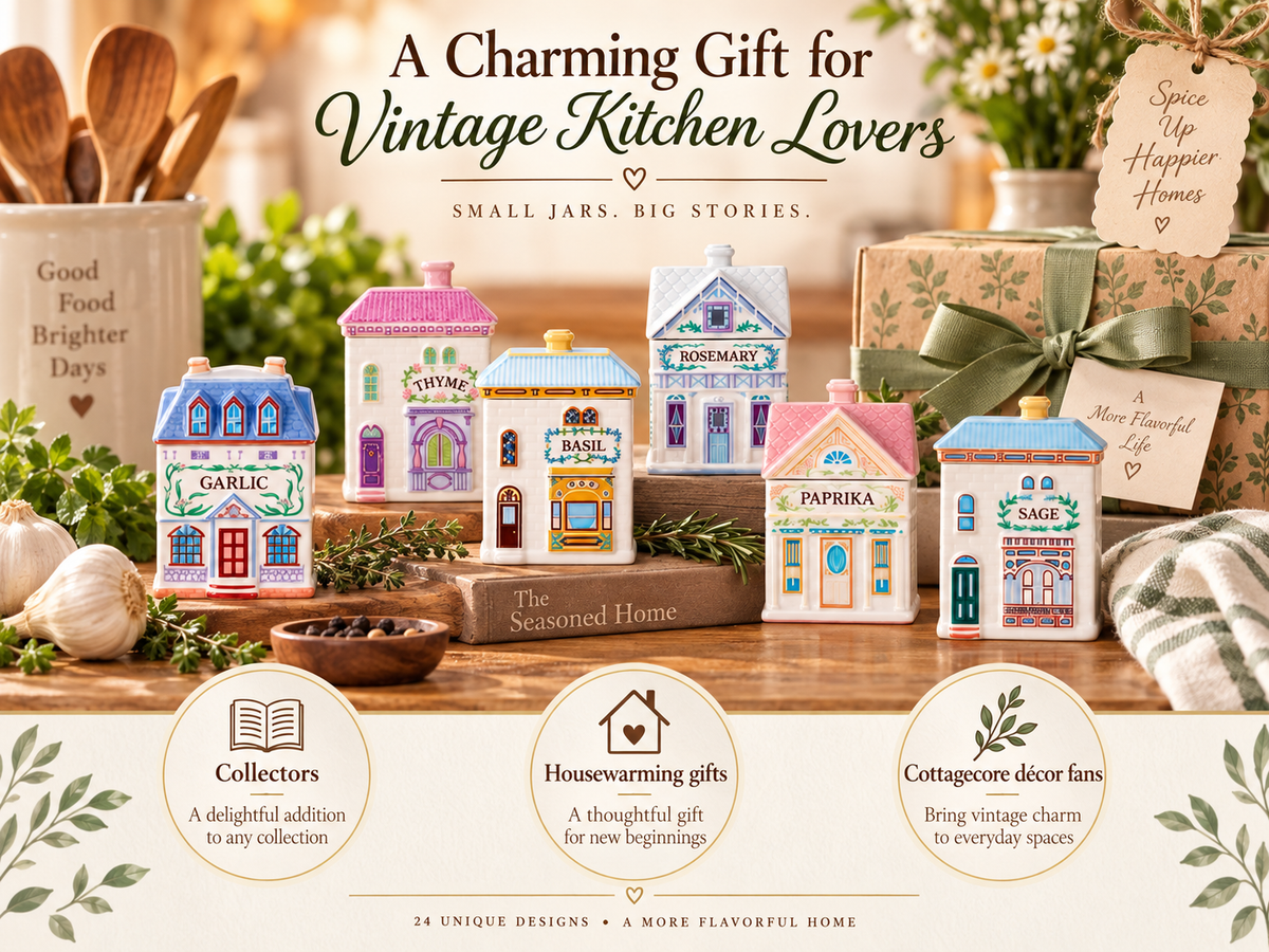 Dollhouse Miniature Spice Village Jar Set