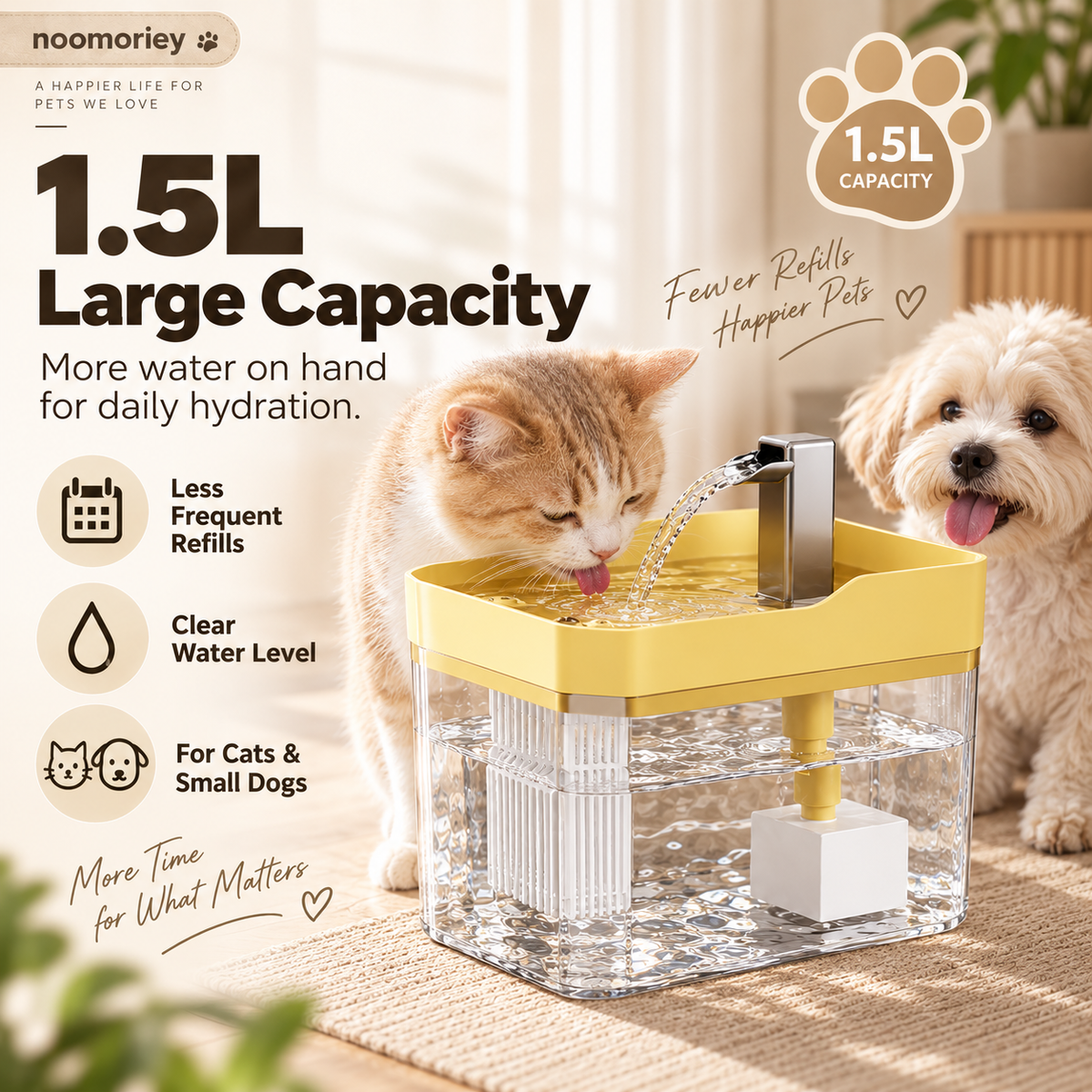 🐶 Fresh Flow Pet Water Fountain for Cats & Dogs