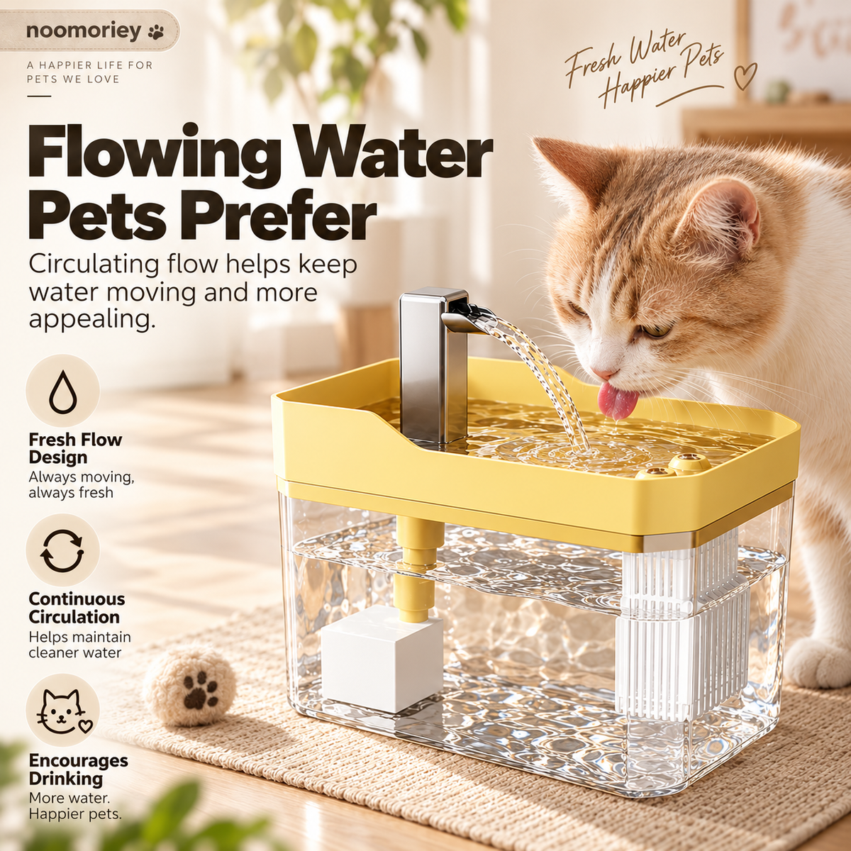 🐶 Fresh Flow Pet Water Fountain for Cats & Dogs