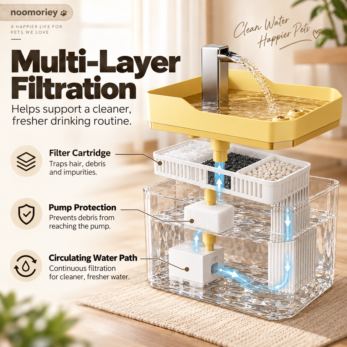 🐶 Fresh Flow Pet Water Fountain for Cats & Dogs