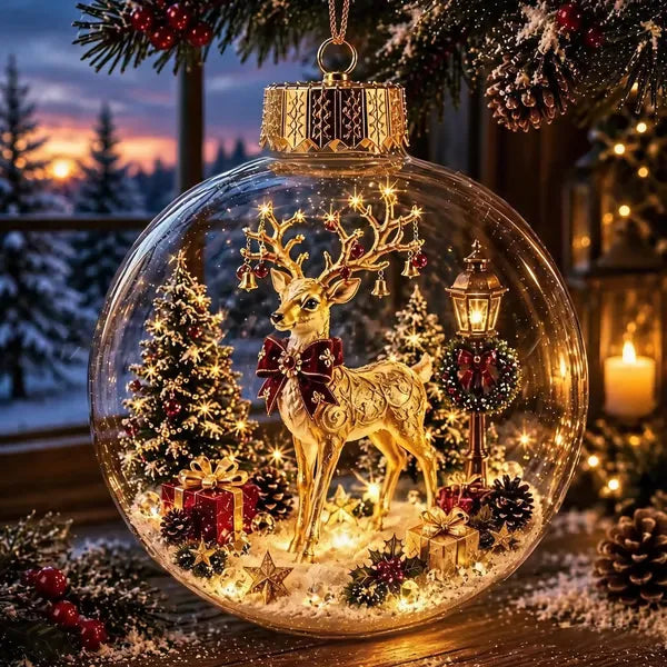 🔥LAST DAY 50% OFF - 🎄Glowing Christmas Ornament – A Tiny Winter World in Your Hands