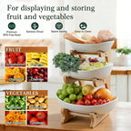 🍓2-Tier / 3-Tier Fruit Basket. Countertop Fruit Bowl(Includes Stand
