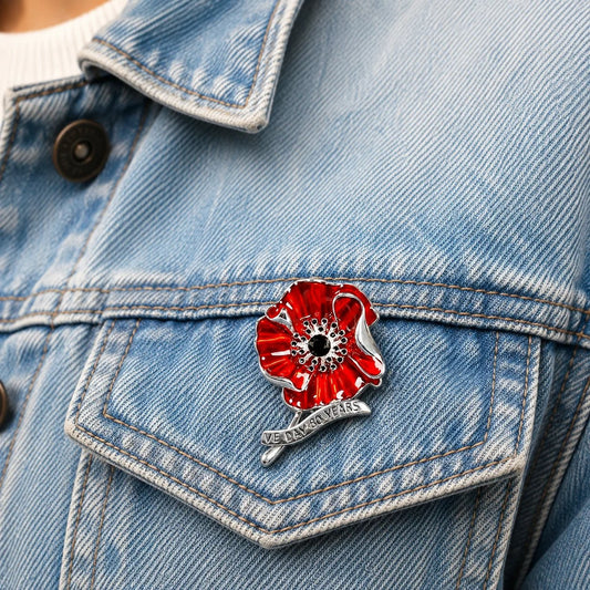 🎁VE Day 80 Poppy Brooch | Limited Edition Anniversary Keepsake