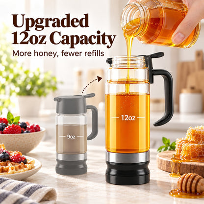 🍯 12oz No-Drip Honey Dispenser with Base