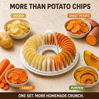 🥔🍟DIY Microwave Potato Chip Maker with Slicer Bowl Set
